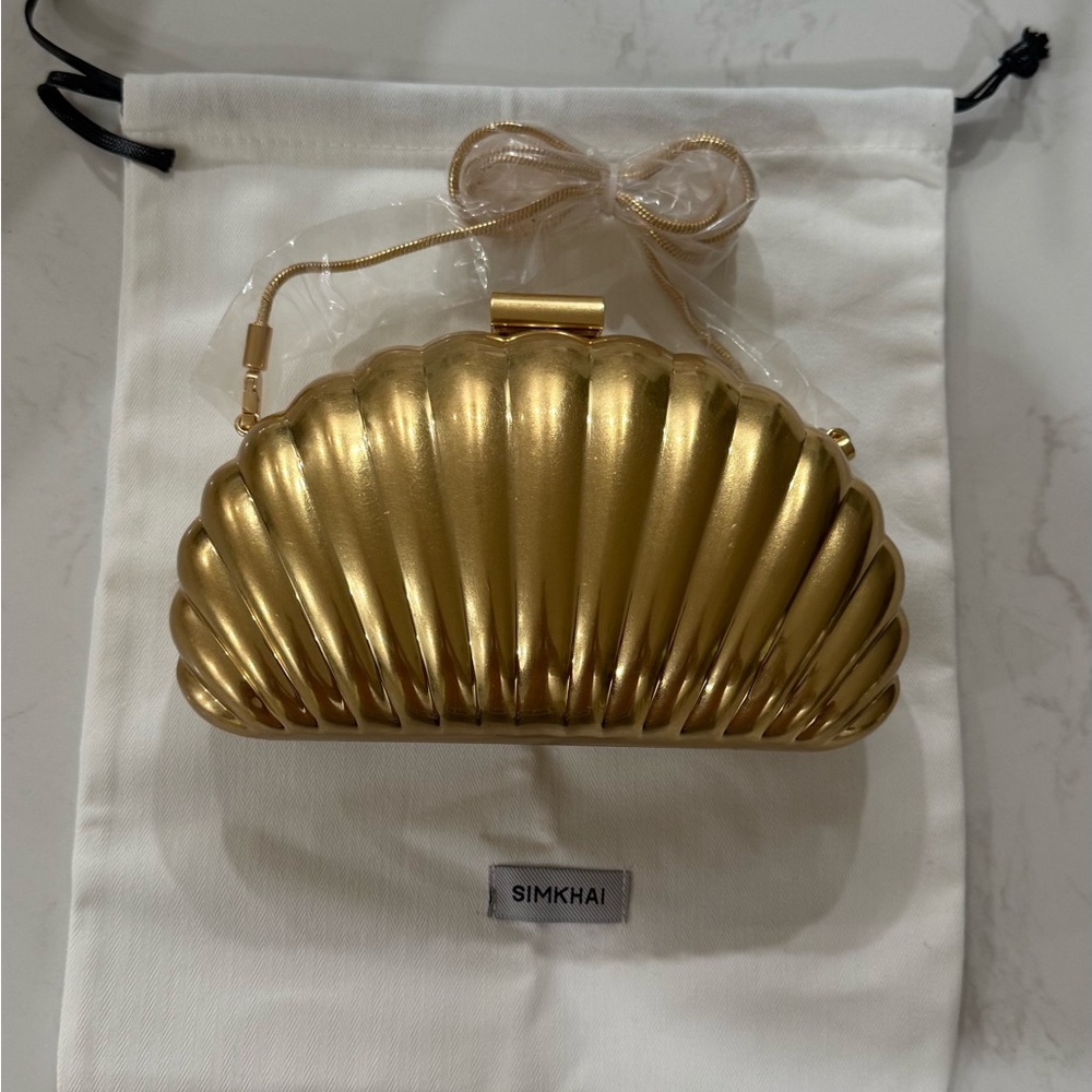 Simkah Monet Clutch in Gold